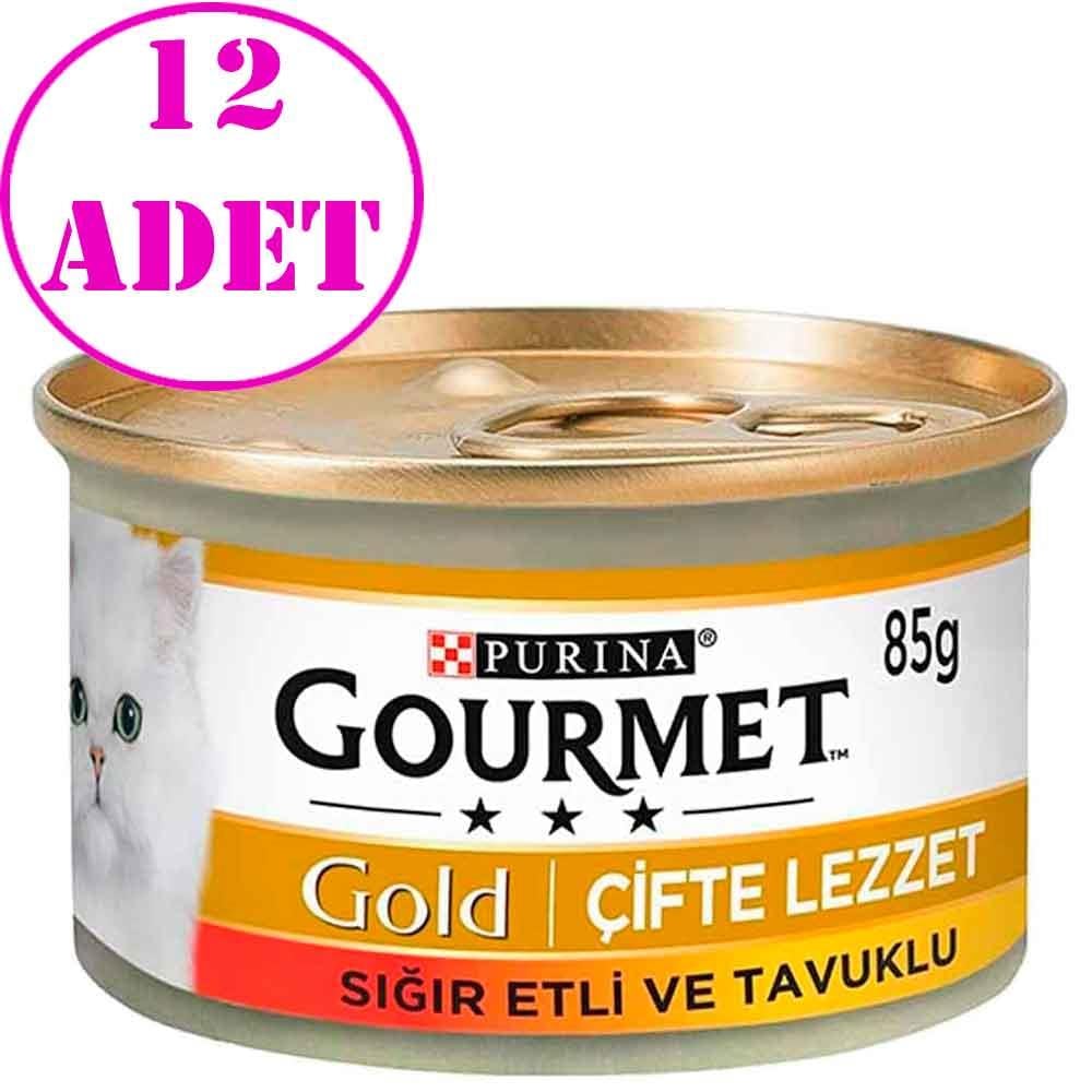Gourmet Gold Sığır Etli ve Tavuklu Kedi Konservesi 85 Gr 12 AD 21841002 Amazon Pet Center