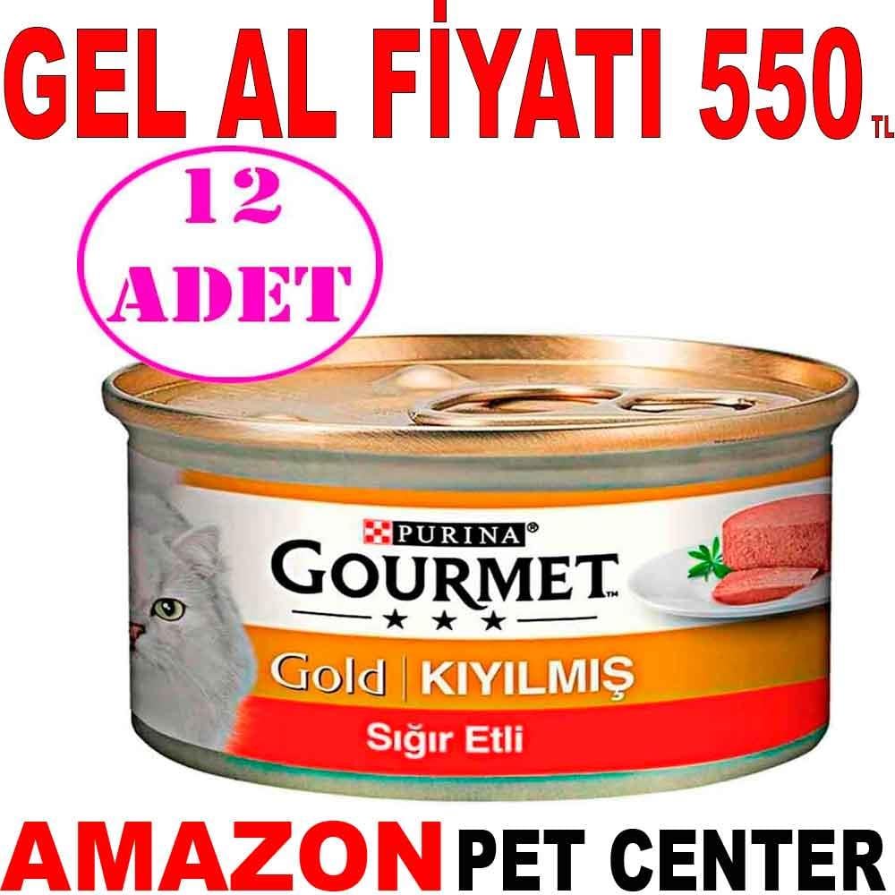 Gourmet Kıyılmış Sığır Etli Kedi Konservesi 85 Gr 12 AD 21840005 Amazon Pet Center