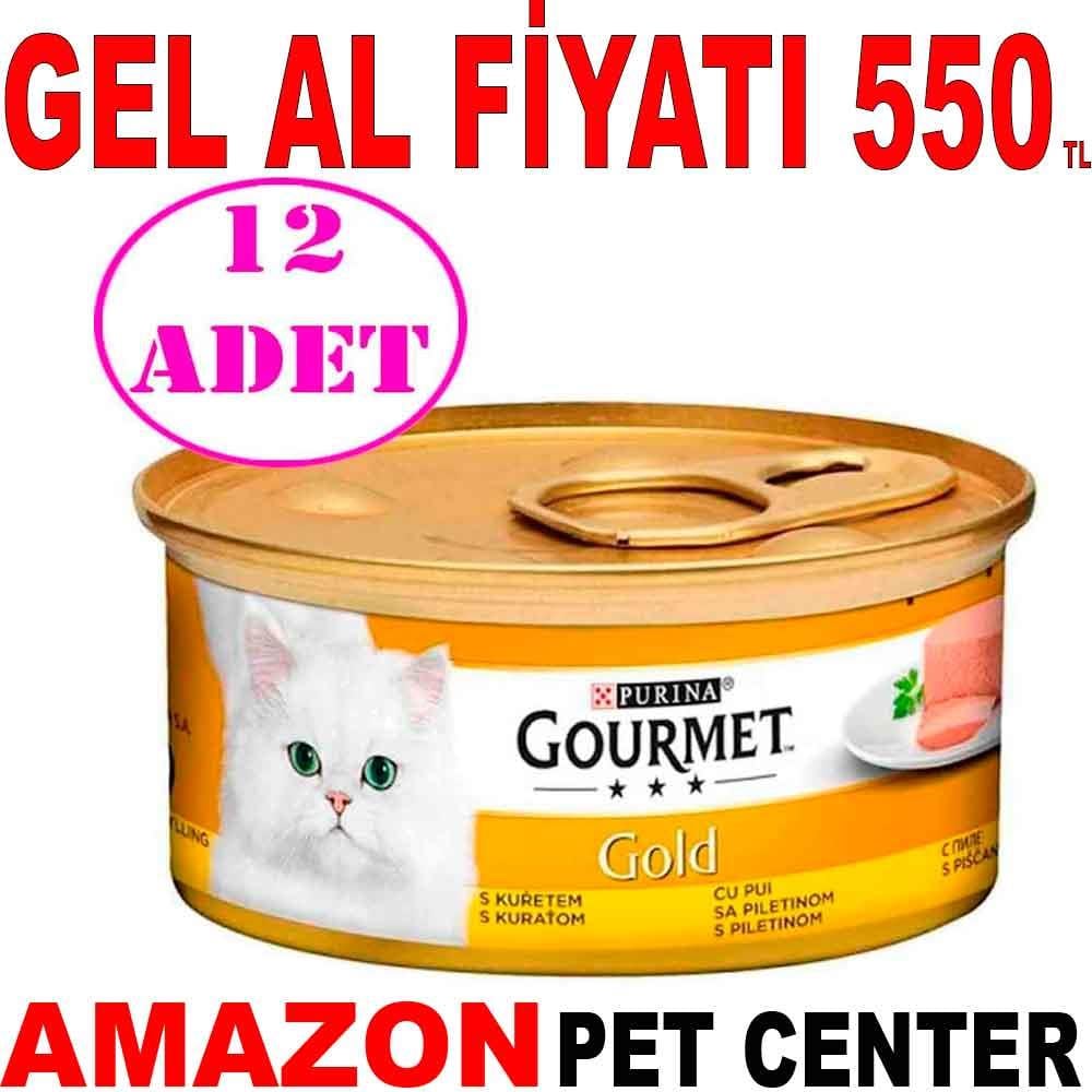 Gourmet Kıyılmış Tavuklu Kedi Konservesi 85 Gr 12 AD 21838002 Amazon Pet Center