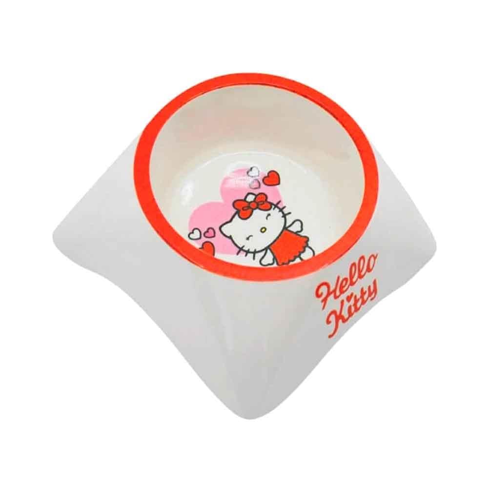 Hello Kitty Tekli Melamin Kedi Mama ve Su Kabı 10 cm Kırmızı 8680122864951 Amazon Pet Center