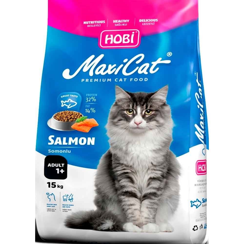 Hobi Maxicat Somon Balıklı Yetişkin Kedi Maması 15 Kg 8698931010025 Amazon Pet Center