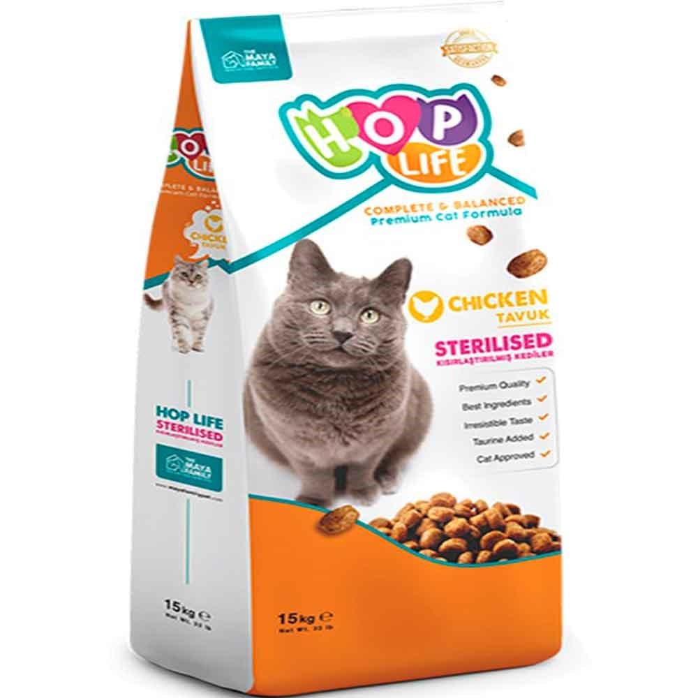 Hop Life Tavuklu Kısırlaştırılmış Kedi Maması 15 Kg 8683347071531 Amazon Pet Center