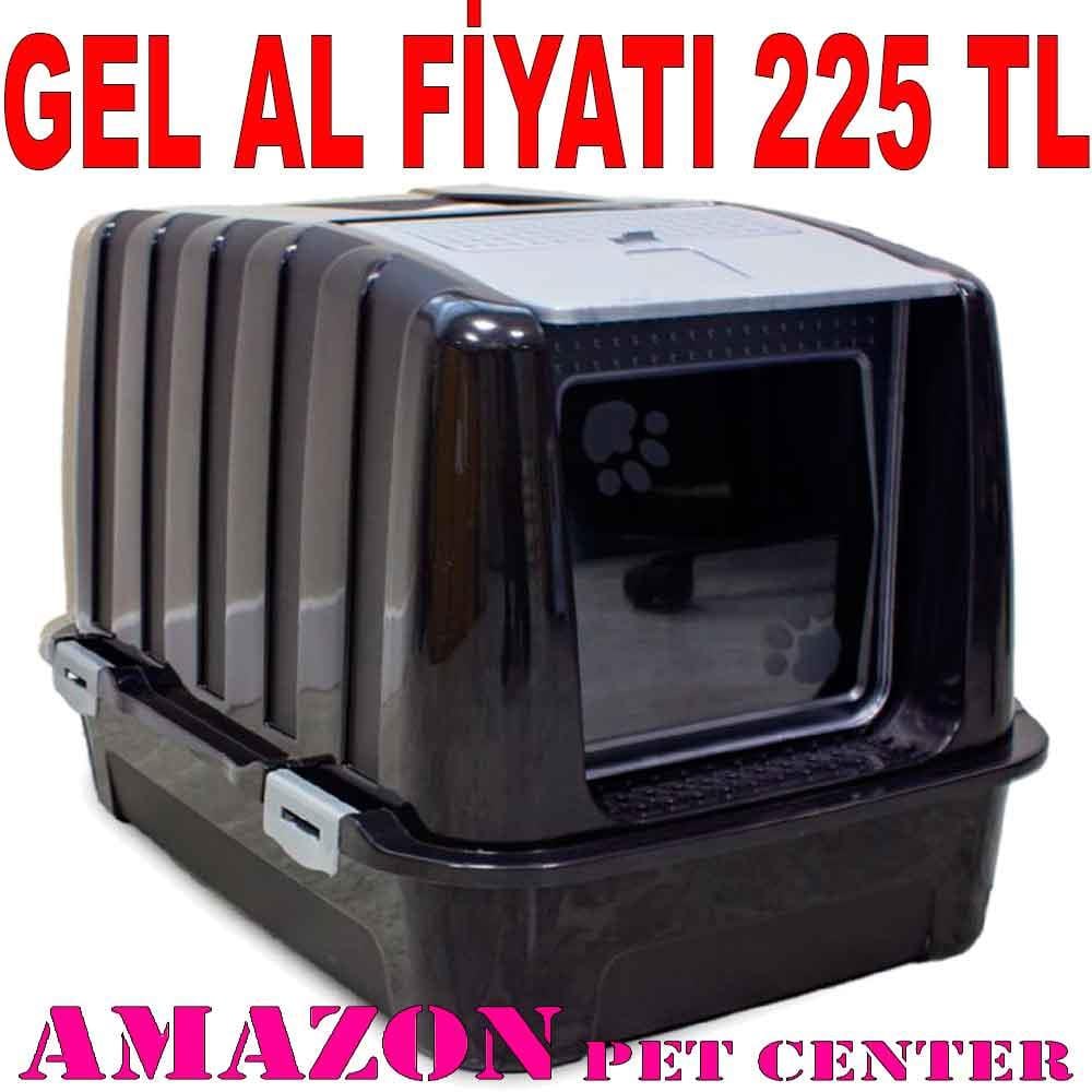 Irak Plastik Kapalı Kedi Tuvaleti Siyah 19914008 Amazon Pet Center