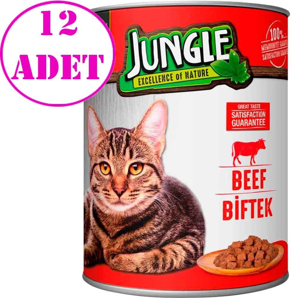 Jungle Kedi Konservesi Biftekli 415 GR 12 AD 18857009 Amazon Pet Center