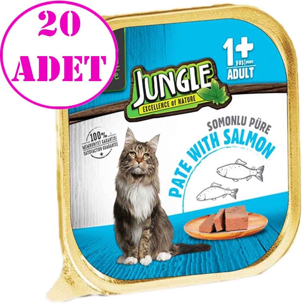 Jungle Kedi Yaş Mama Balıklı Ezme 100 Gr 20 AD 8681299602469 Jungle Yetişkin Kedi Konserve Mamaları Amazon Pet Center