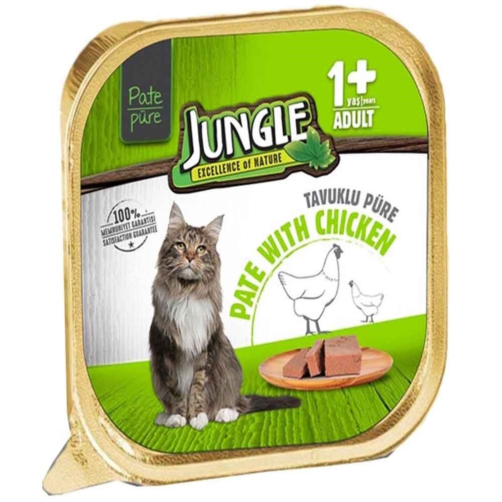 Jungle Kedi Yaş Mama Tavuklu Ezme 100 Gr 8681299602452 Jungle Yetişkin Kedi Konserve Mamaları Amazon Pet Center