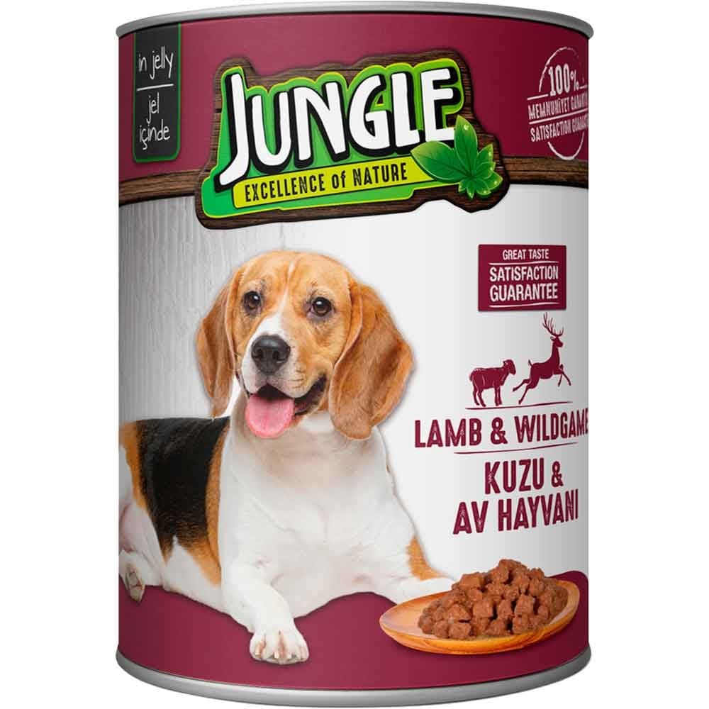 Jungle Köpek Konservesi Kuzu Etli Av Hayvanlı 415 GR 8681299602360 Amazon Pet Center