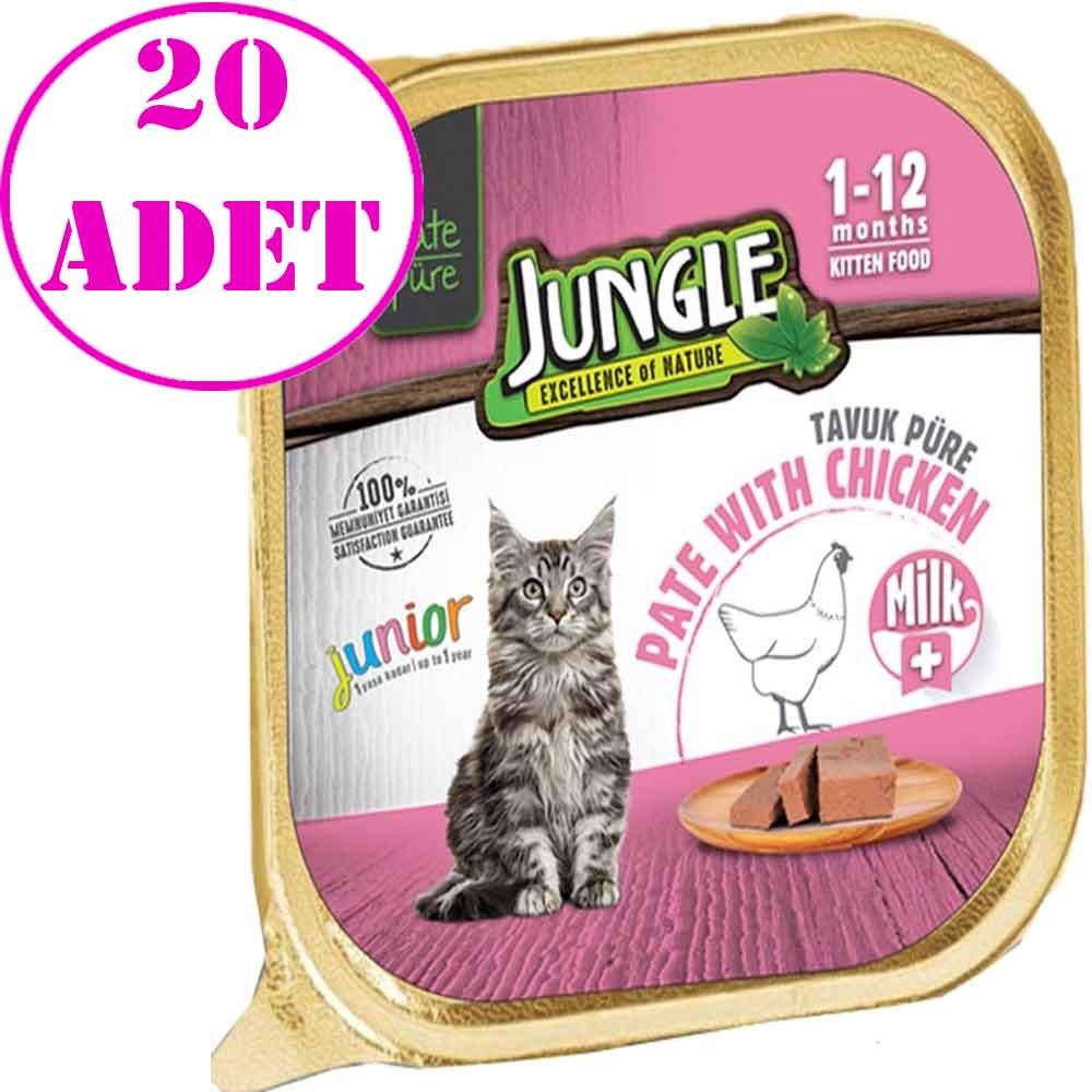 Jungle Yavru Kedi Yaş Mama Sütlü Tavuklu 100 Gr 20 AD 32122930 Jungle Yetişkin Kedi Konserve Mamaları Amazon Pet Center