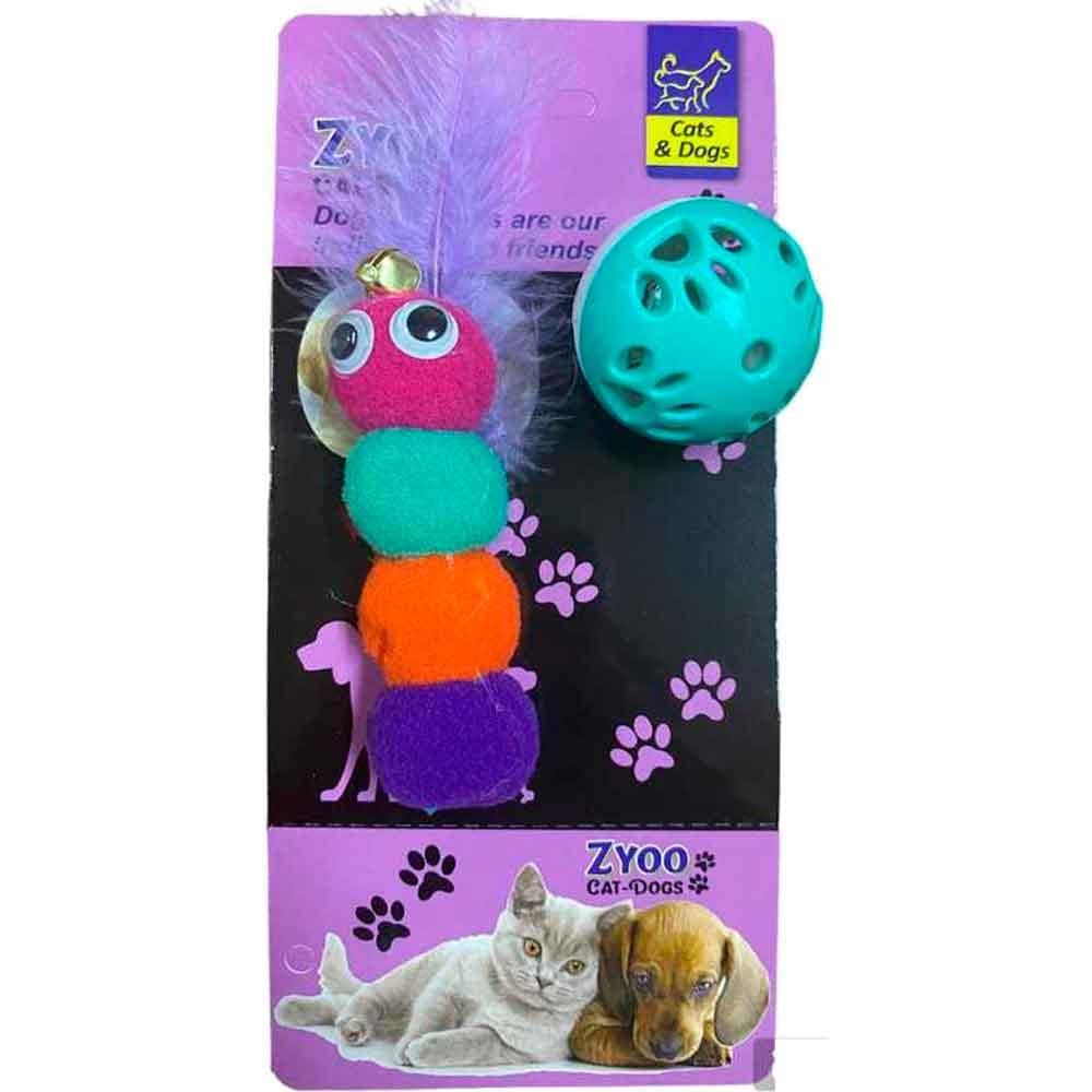 Kedi Oyuncağı Tırtıl ve Işıklı Top 8682529015790 Amazon Pet Center