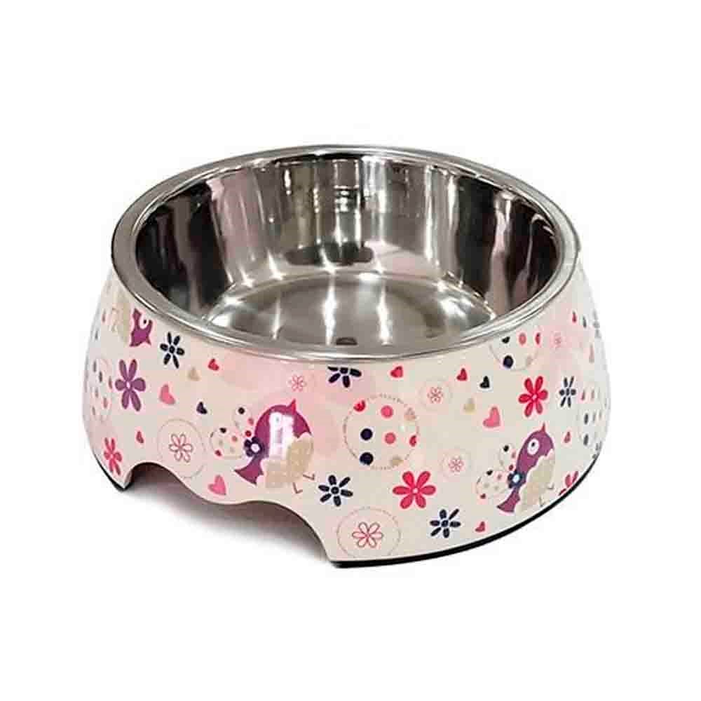 Kedi ve Köpekler için Kuş Desenli Çelik Mama ve Su Kabı 700ml 1802000157468 Amazon Pet Center