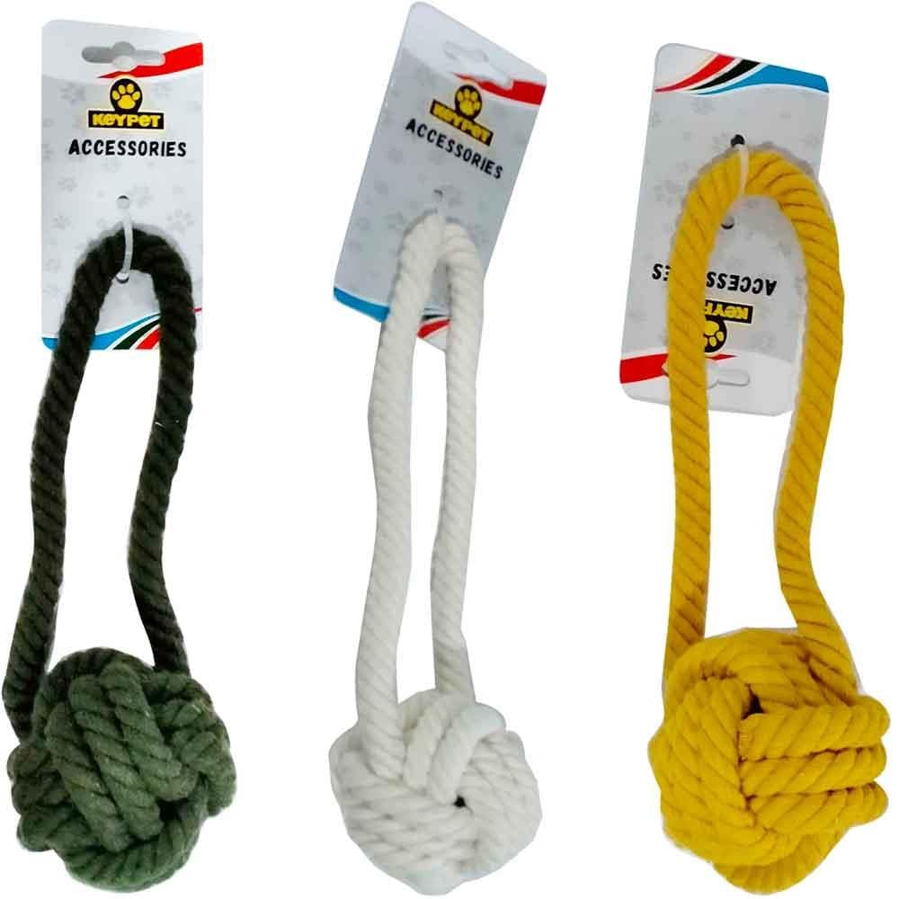 Keypet Tek Tutmalı Düğümlü Top Köpek Oyuncağı 20 Cm 8683930600179 Amazon Pet Center