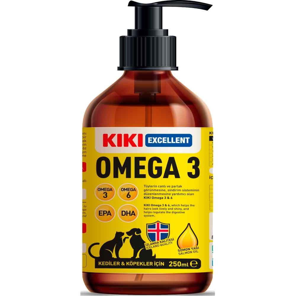 KIKI Excellent Kedi ve Köpek İçin Omega 3 Balık Yağı 250 ml 8683762341295 Amazon Pet Center