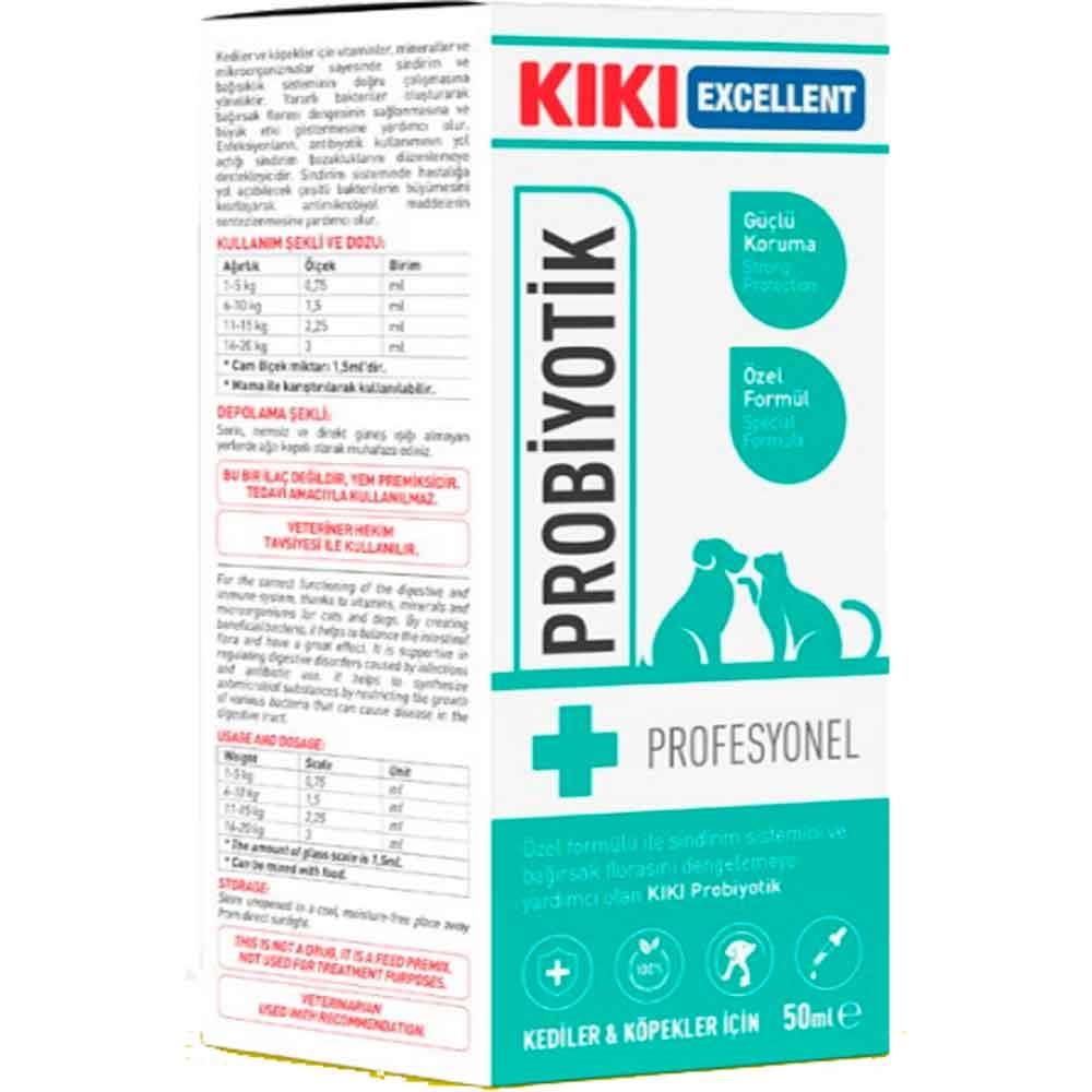KIKI Excellent Kedi ve Köpek İçin Probiyotik Şurup 50 ml 8683762340304 Amazon Pet Center