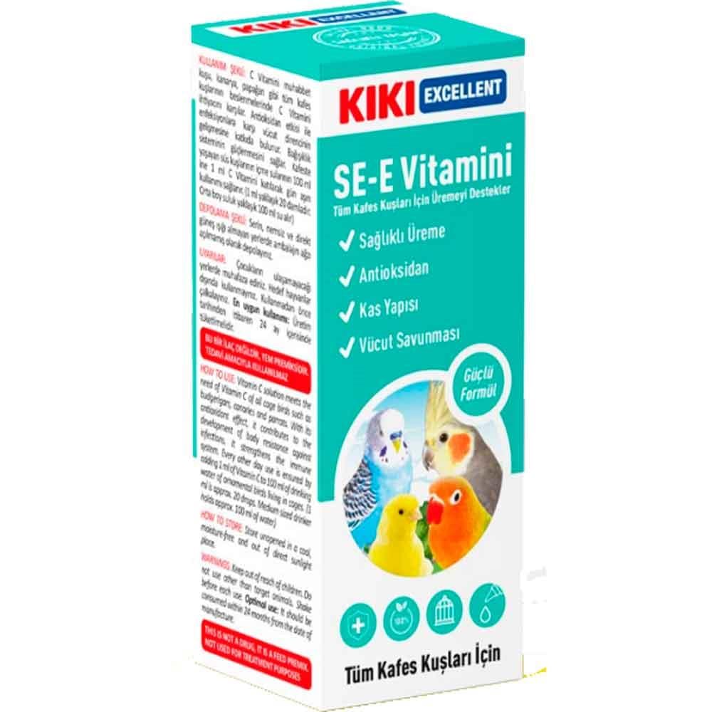 KIKI Excellent Kuşlar İçin SE-E Vitamini 25 ML 8683462340069 Amazon Pet Center