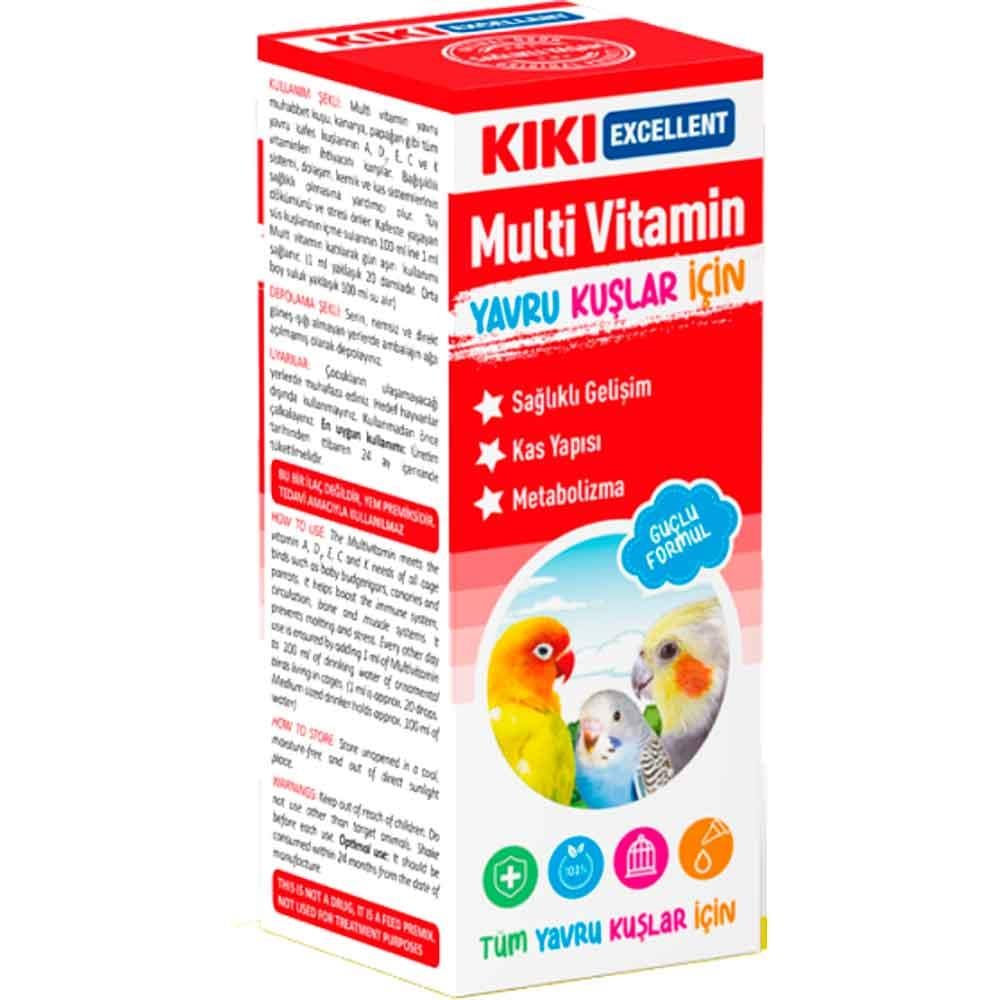 KIKI Excellent Yavru Kuşlar İçin Multi Vitamin 25 ML 8683762340144 Amazon Pet Center