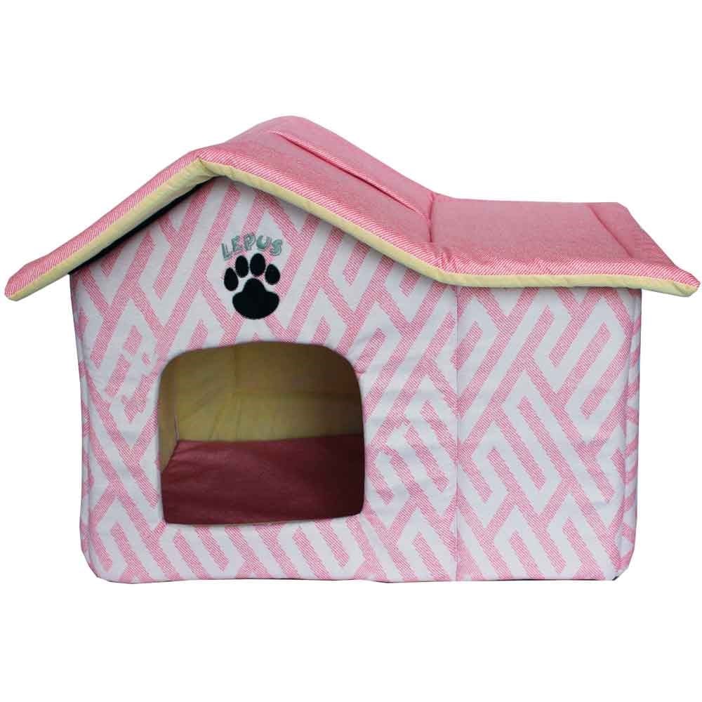 Lepus İç Mekan Kedi Köpek Kulübesi Pembe 8681451069925 Amazon Pet Center