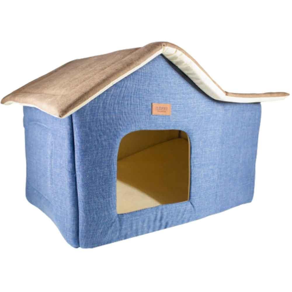 Lepus Kedi ve Köpek İçin Cabin Kulübe Yatak Mavi 8684026003157 Amazon Pet Center
