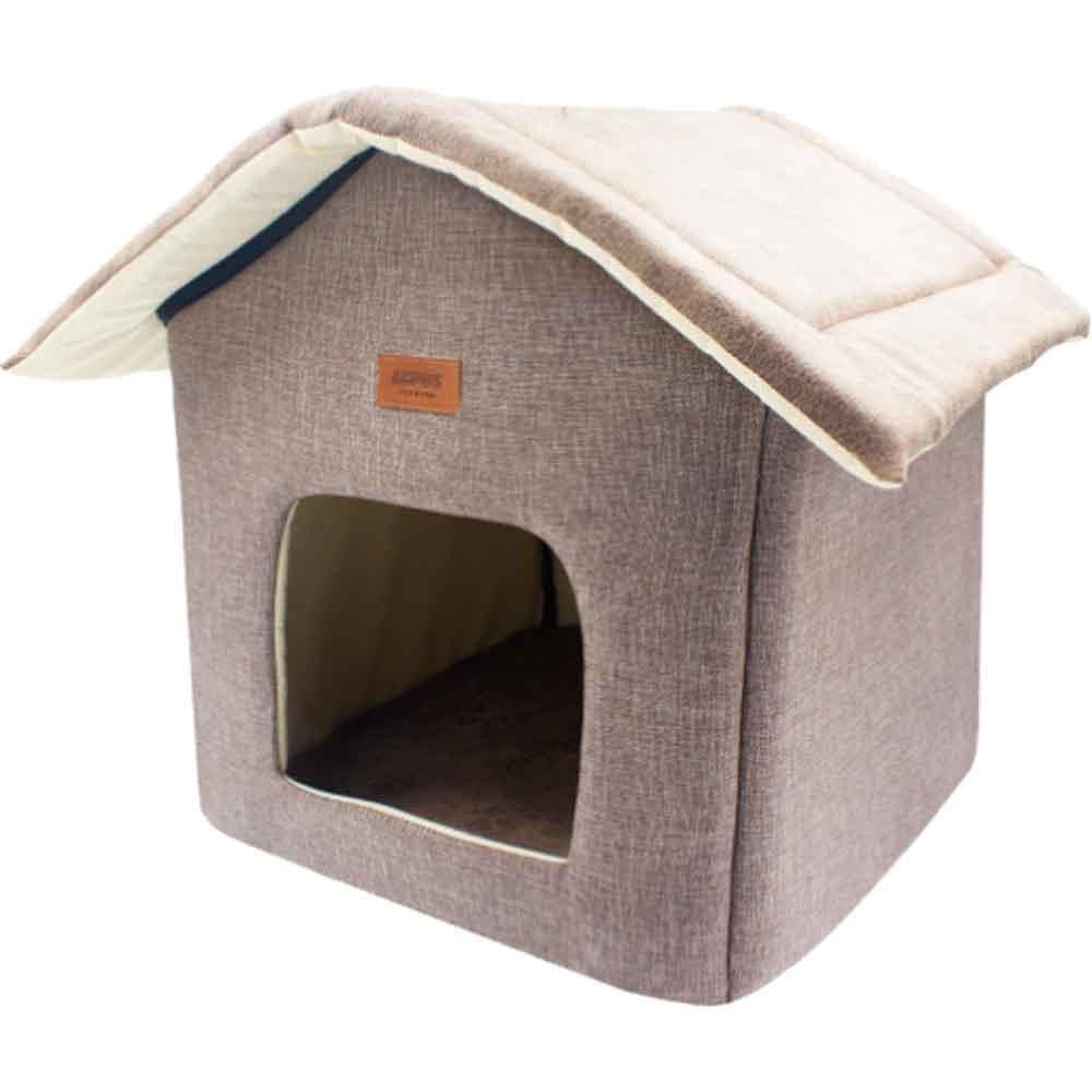 Lepus Kedi ve Köpek İçin Shack House Yatak Kahve 8684026004307 Amazon Pet Center