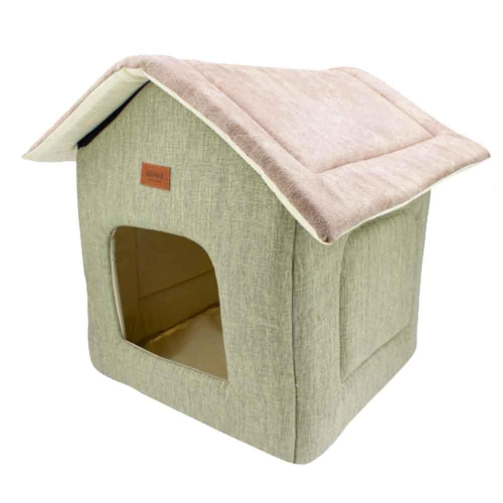 Lepus Kedi ve Köpek İçin Shack House Yatak Haki 8684026004628 Amazon Pet Center
