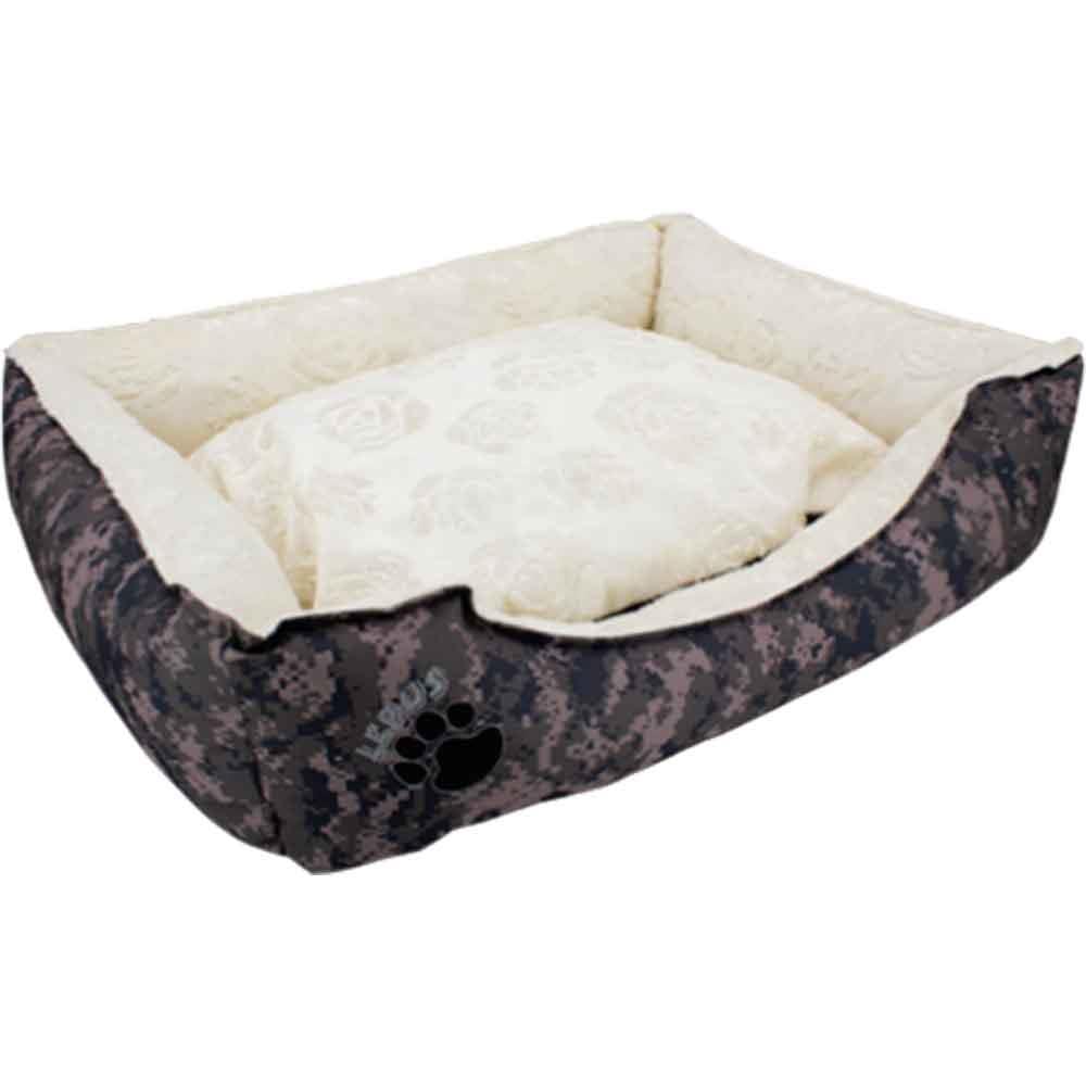 Lepus Premium Kedi Köpek Yatağı Kahve Desenli M 17750004 Amazon Pet Center