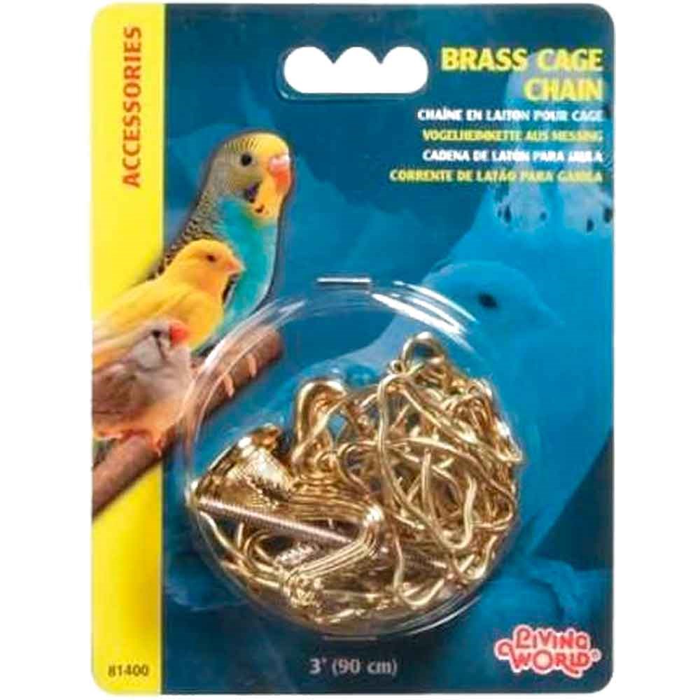 Living World Kafes Zinciri Altın Renkli 90 cm 015561814003 Living World Kuş Oyuncakları Amazon Pet Center