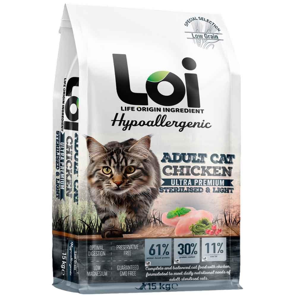 Loi Hipoalerjenik Sterilised Kısır Kedi Maması Tavuklu 15 Kg 8684674190070 Amazon Pet Center
