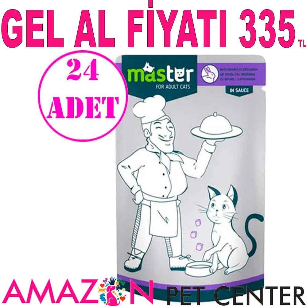 Master Kedi Konservesi Tavşanlı 80 Gr 24 AD 18416008 Amazon Pet Center
