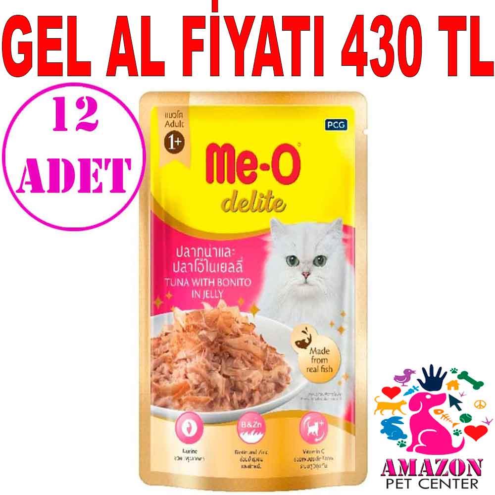 Me-O Delite Pouch Kedi Konservesi Palamut ve Ton Balıklı 70 Gr 12 AD 21295003 Amazon Pet Center