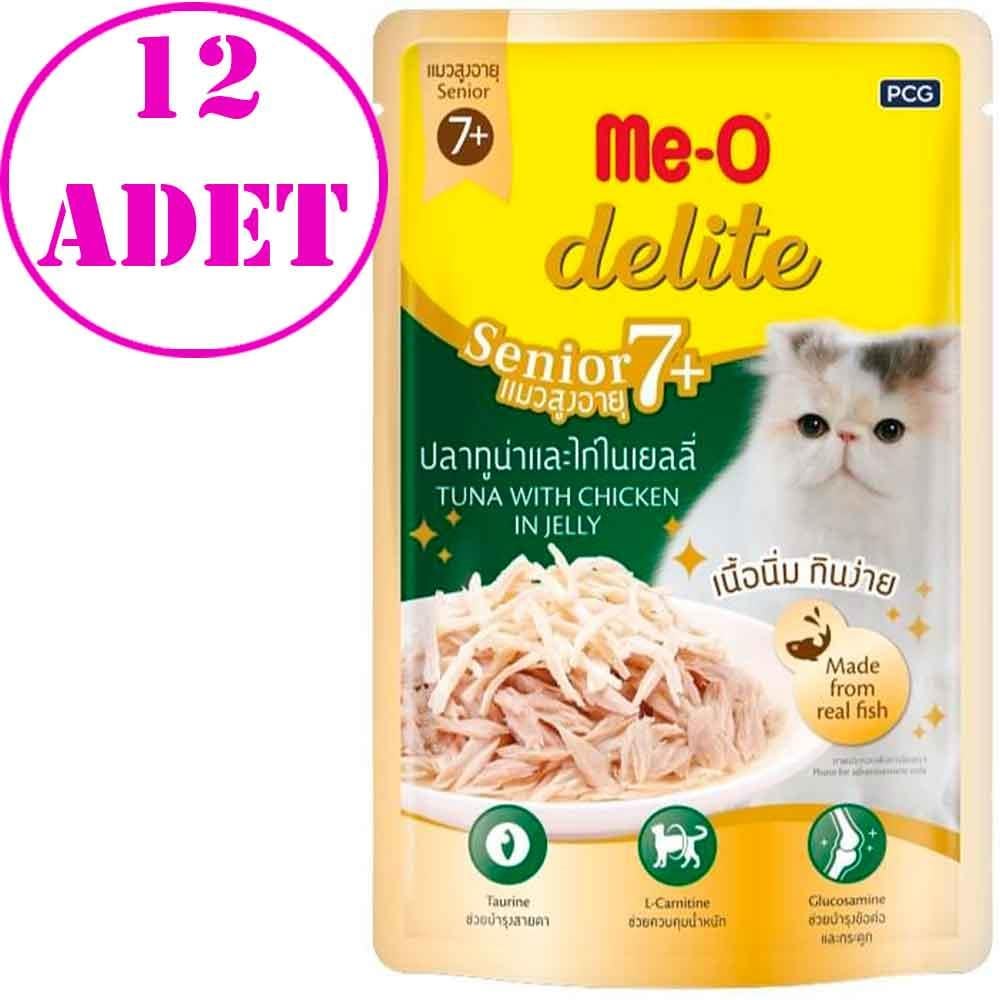 Me-O Delite Pouch Senior Ton Balıklı Yaşlı Kedi Konservesi 70 Gr 12 AD 21297007 Amazon Pet Center