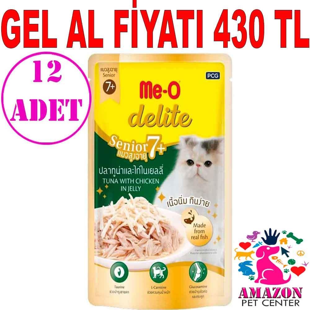 Me-O Delite Pouch Senior Ton Balıklı Yaşlı Kedi Konservesi 70 Gr 12 AD 21298004 Amazon Pet Center