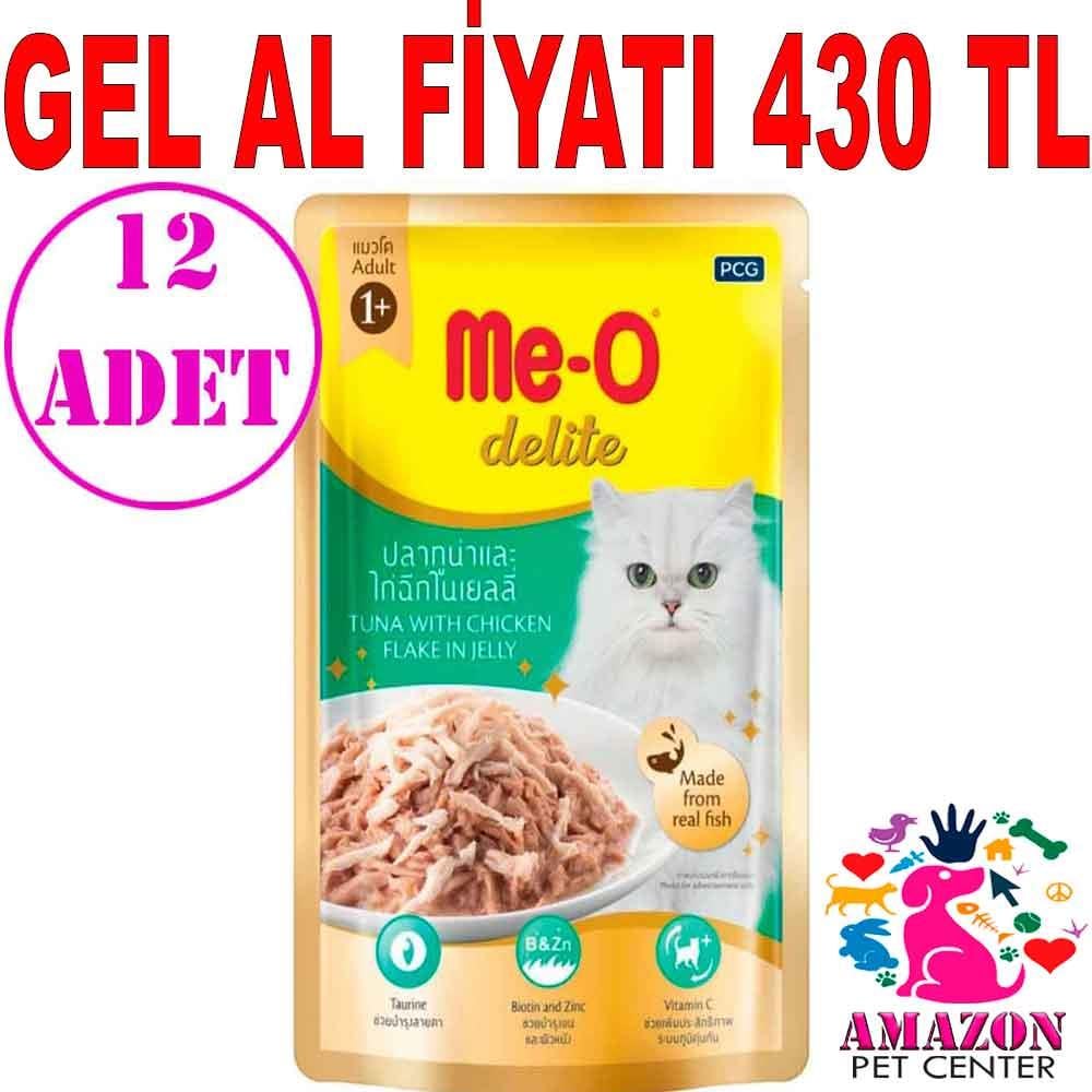 Me-O Delite Pouch Tavuklu ve Ton Balıklı Kedi Konservesi 70 Gr 12 AD 21301001 Amazon Pet Center