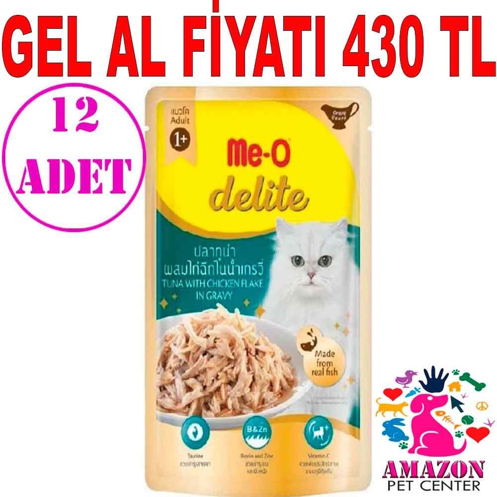 Me-O Delite Pouch Ton Balığı ve Tavuklu Kedi Konservesi 70 Gr 12 AD 21310003 Amazon Pet Center