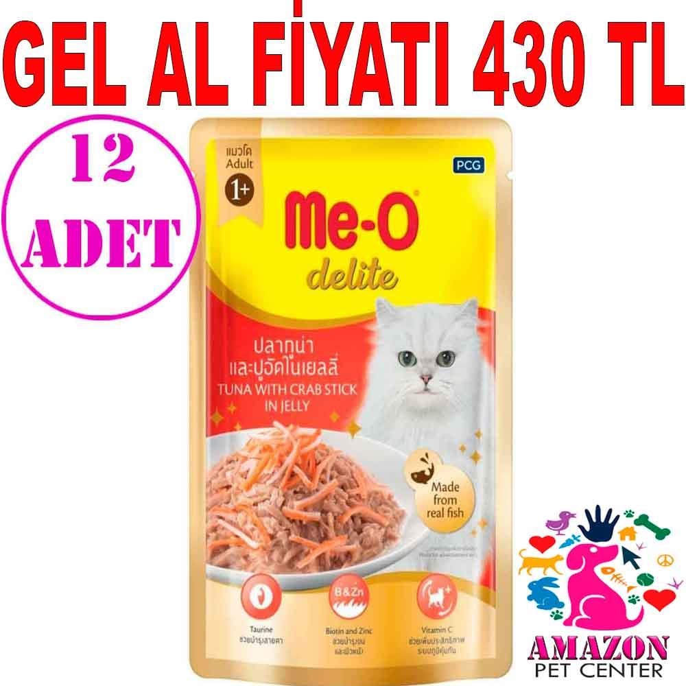 Me-O Delite Pouch Ton Balığı ve Yengeç Kedi Konservesi 70 Gr 12 AD 21304002 Amazon Pet Center