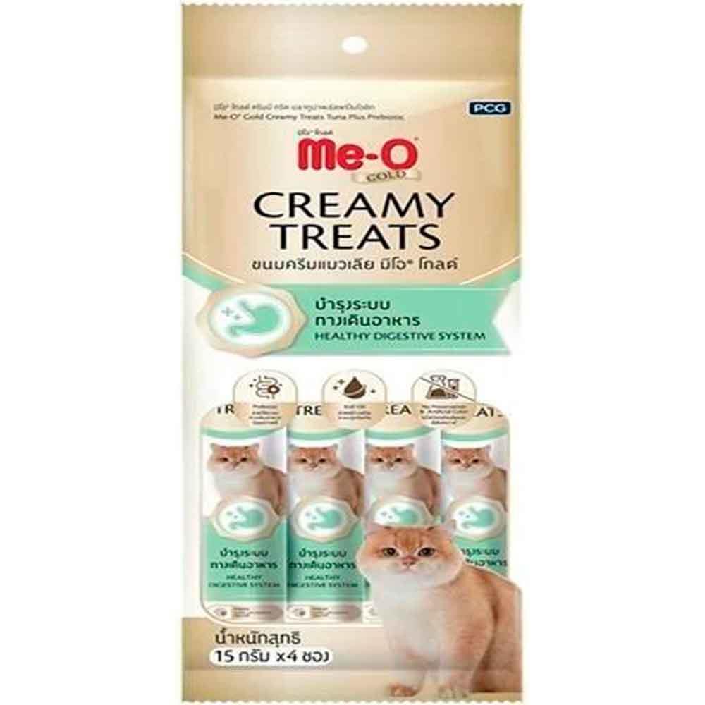 Me-O Gold Creamy Kedi Ödülü Ton Balığı ve Prebiyotik 15 Gr 4'lü Paket 8850477006874 Amazon Pet Center