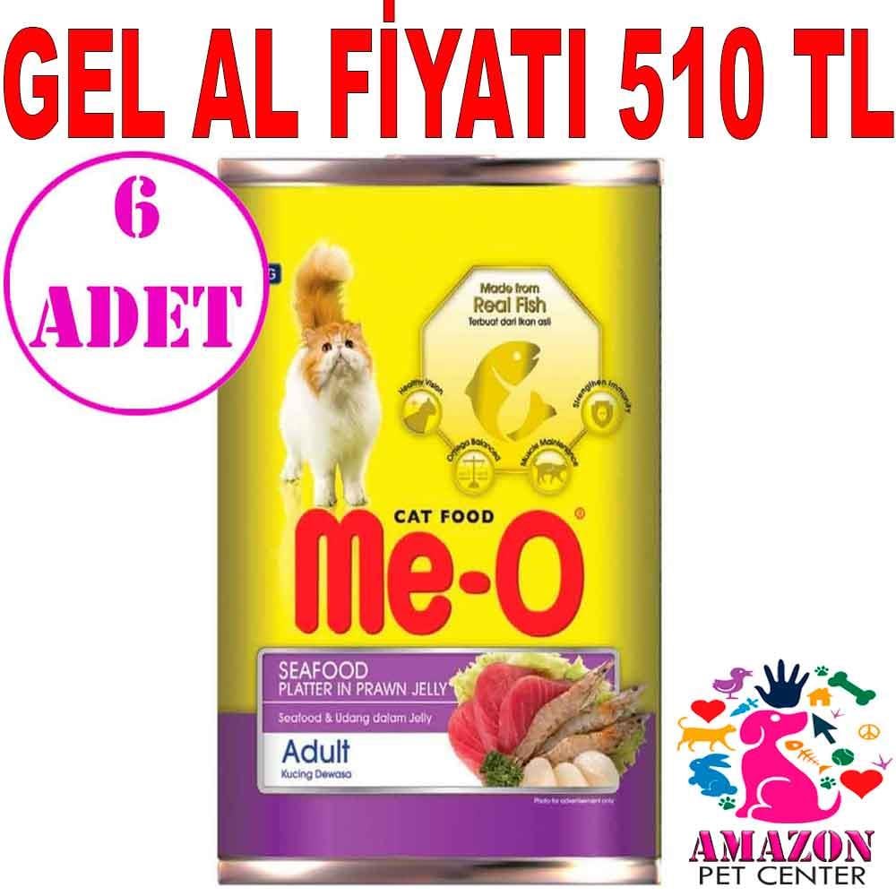 Me-O Kedi Konservesi Karides Soslu Deniz Lezzetleri 400 Gr 6 AD 21283000 Amazon Pet Center