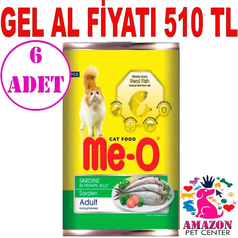 Me-O Sardalyalı Karides Soslu Kedi Konservesi 400 Gr 6 AD 21292002 Amazon Pet Center