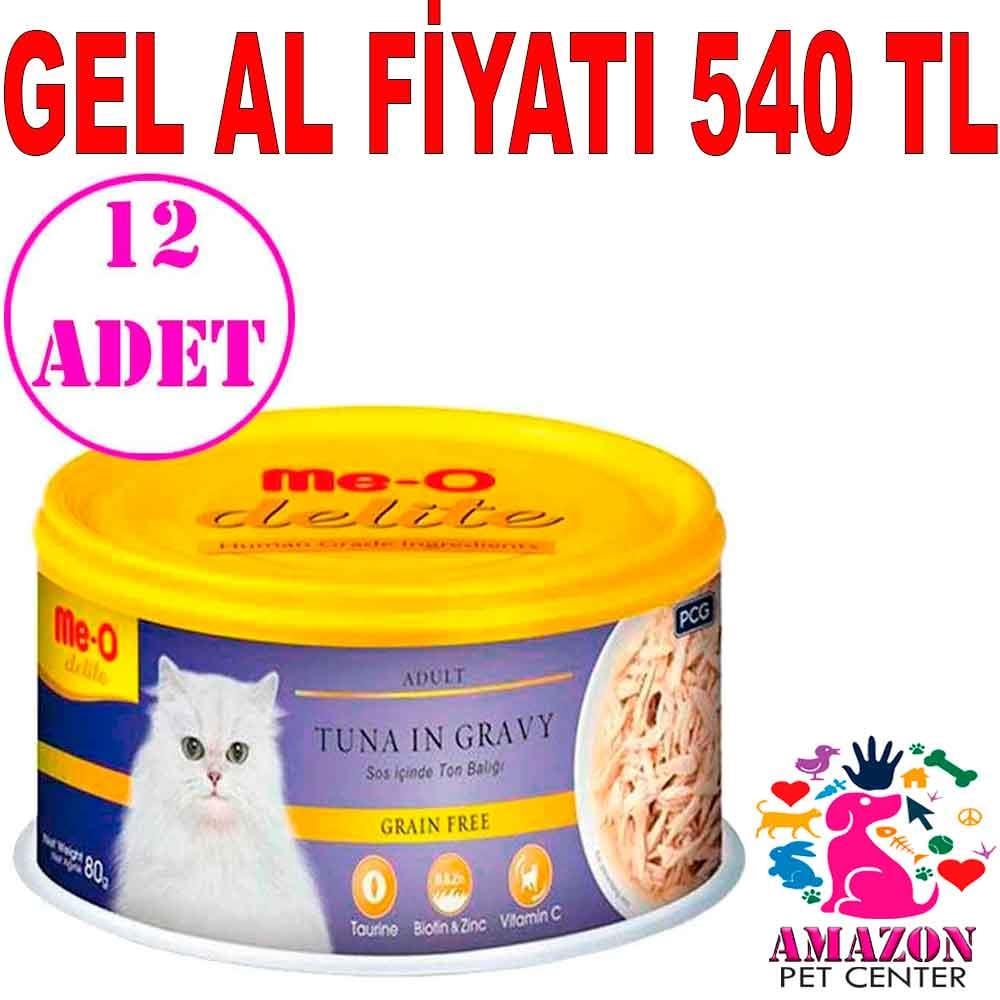 Meo Delite Ton Balıklı Tahılsız Yetişkin Kedi Konservesi 80 Gr 12 AD 19817002 Amazon Pet Center