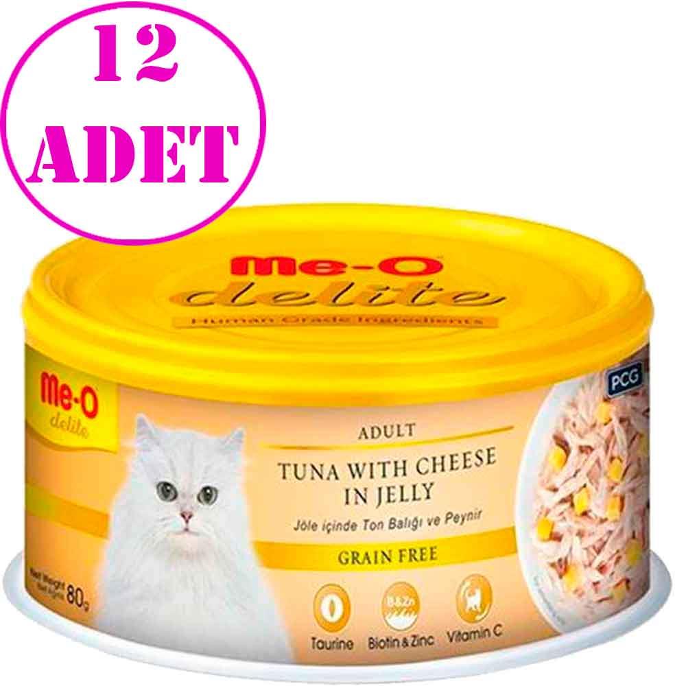 Meo Delite Ton Balıklı ve Peynirli Tahılsız Yetişkin Kedi Konservesi 80 Gr 12 AD 20454005 Amazon Pet Center