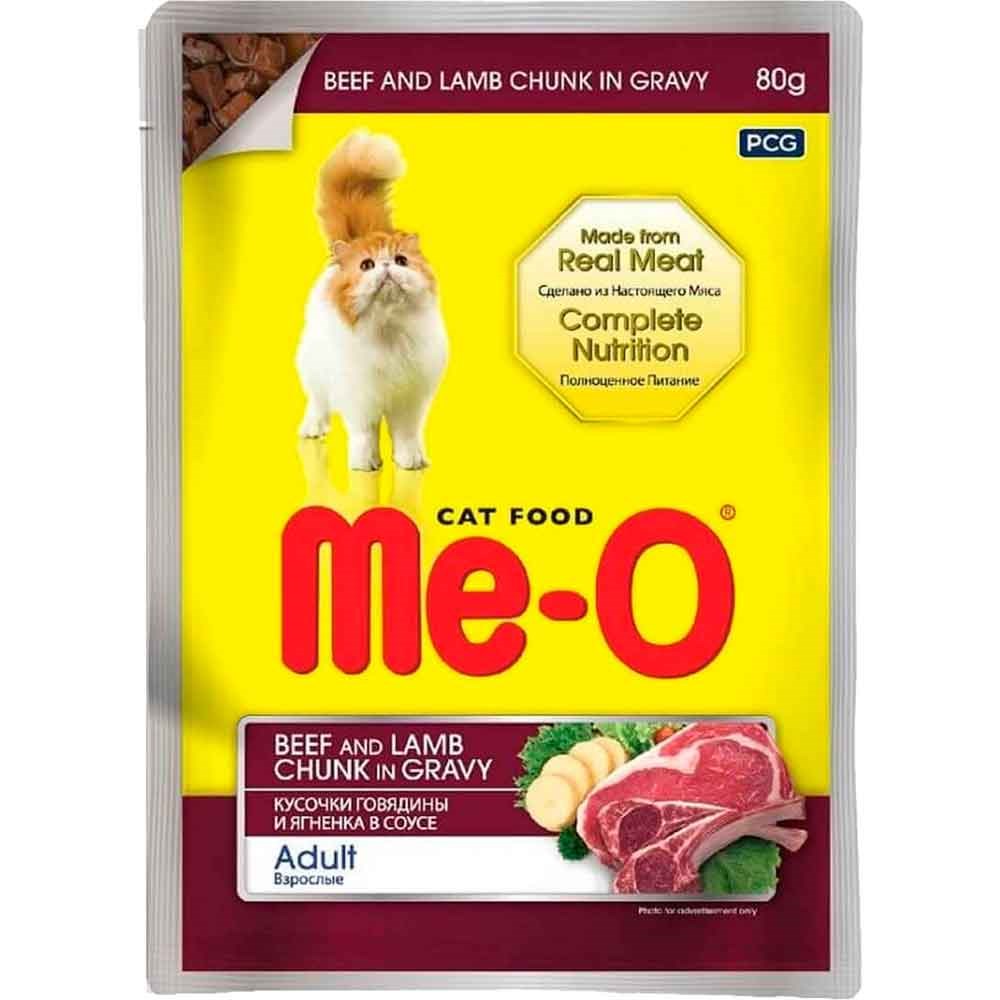 Meo Kedi Konservesi Sos İçinde Parça Dana ve Kuzu Etli 80gr 8850477015500 ME-O Yetişkin Kedi Konserve Mamaları Amazon Pet Center