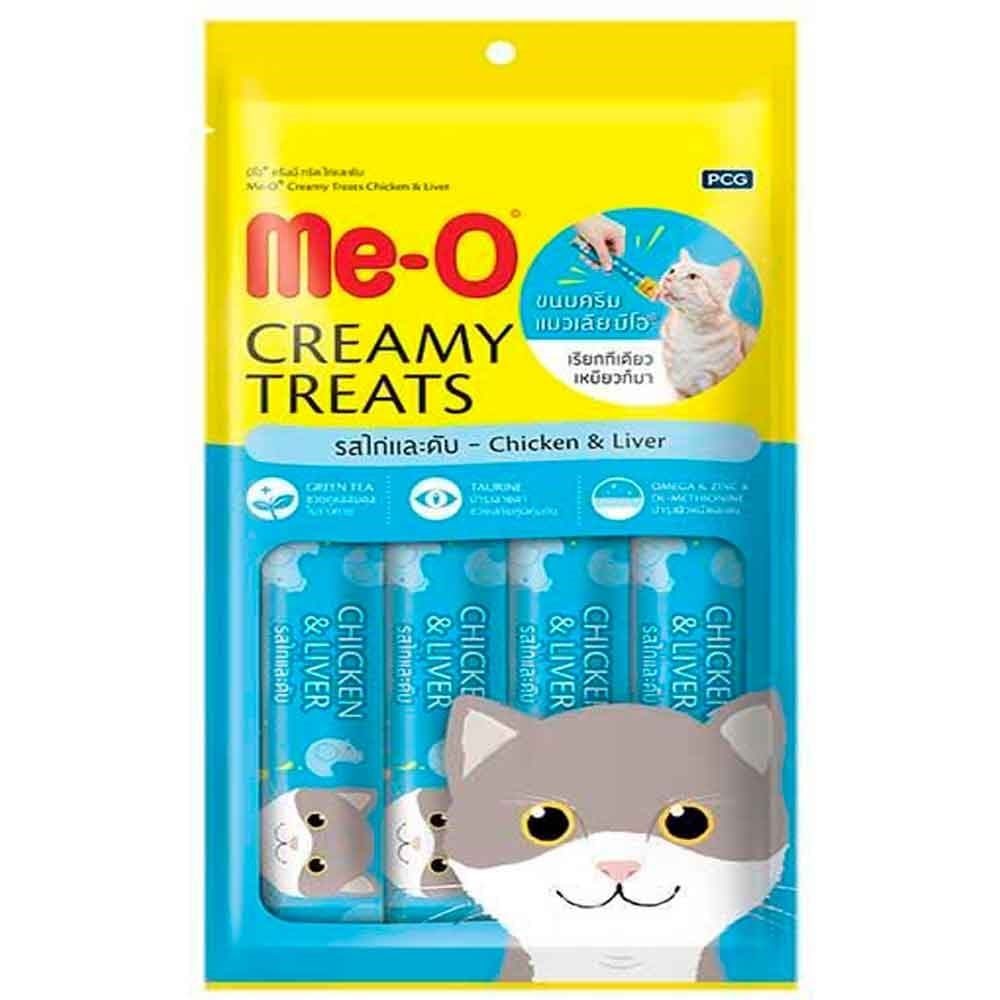 Meo Tavuklu ve Ciğerli Krema Kedi Ödülü 4x15 gr 8850477013681 ME-O Kedi Ödülleri Amazon Pet Center