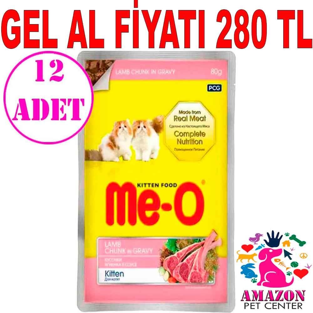 Meo Yavru Kedi Konservesi Kuzu Etli 80gr 12 AD 19807003 Amazon Pet Center