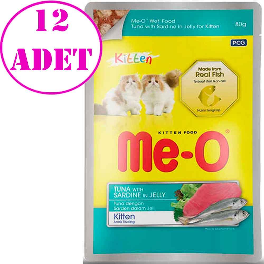 Meo Yavru Kedi Konservesi Ton Balık Sardalya 80gr 12 AD 19804002 Amazon Pet Center