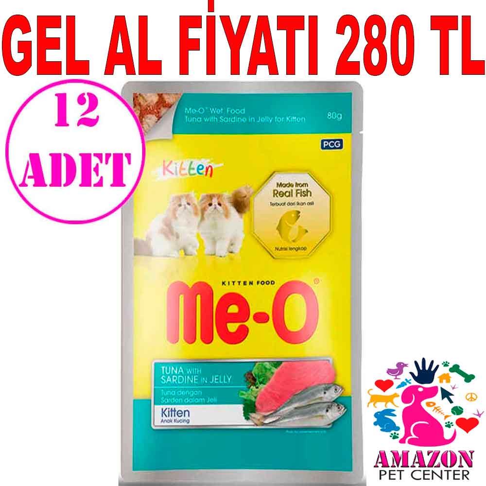 Meo Yavru Kedi Konservesi Ton Balık Sardalya 80gr 12 AD 19805009 Amazon Pet Center