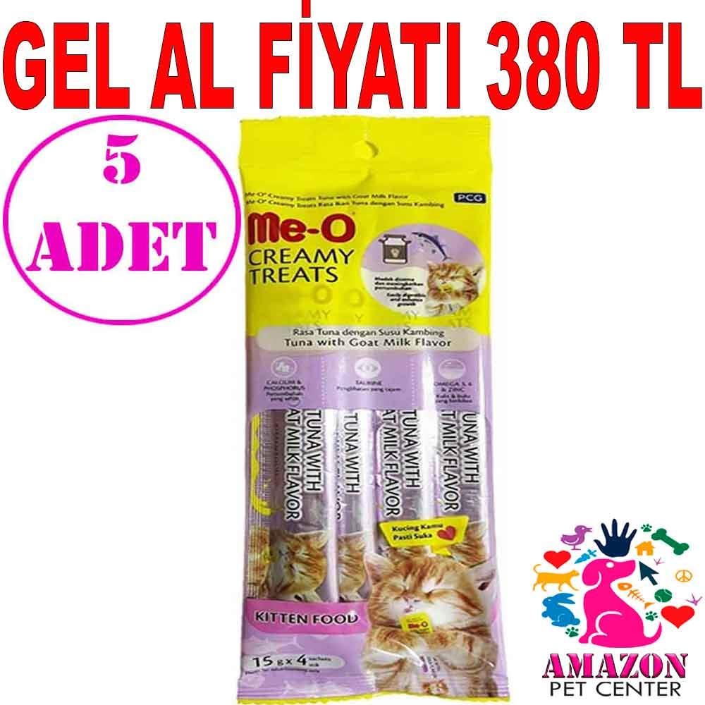 Meo Yavru Kedi Ödülü Krema Ton Balıklı ve Keçi Sütlü 4x15 gr 5 AD 20896003 Amazon Pet Center
