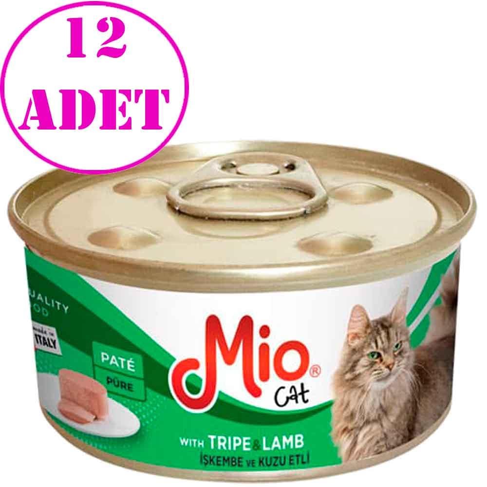 Mio İşkembe ve Kuzulu Yetişkin Kedi Konservesi 85 Gr 12 AD 32113167 Amazon Pet Center