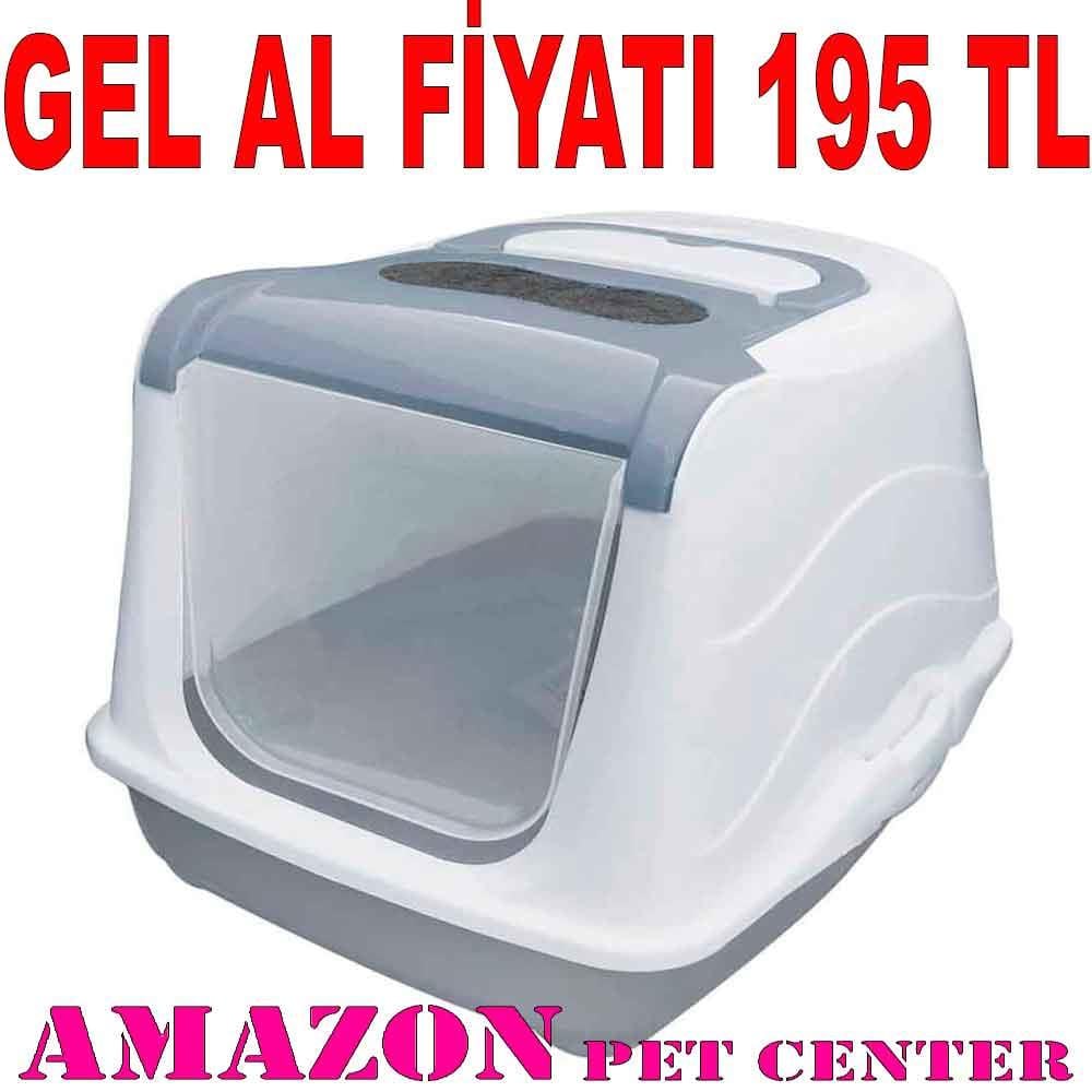 Mio Kapalı Kedi Tuvaleti Gri 18424003 Amazon Pet Center