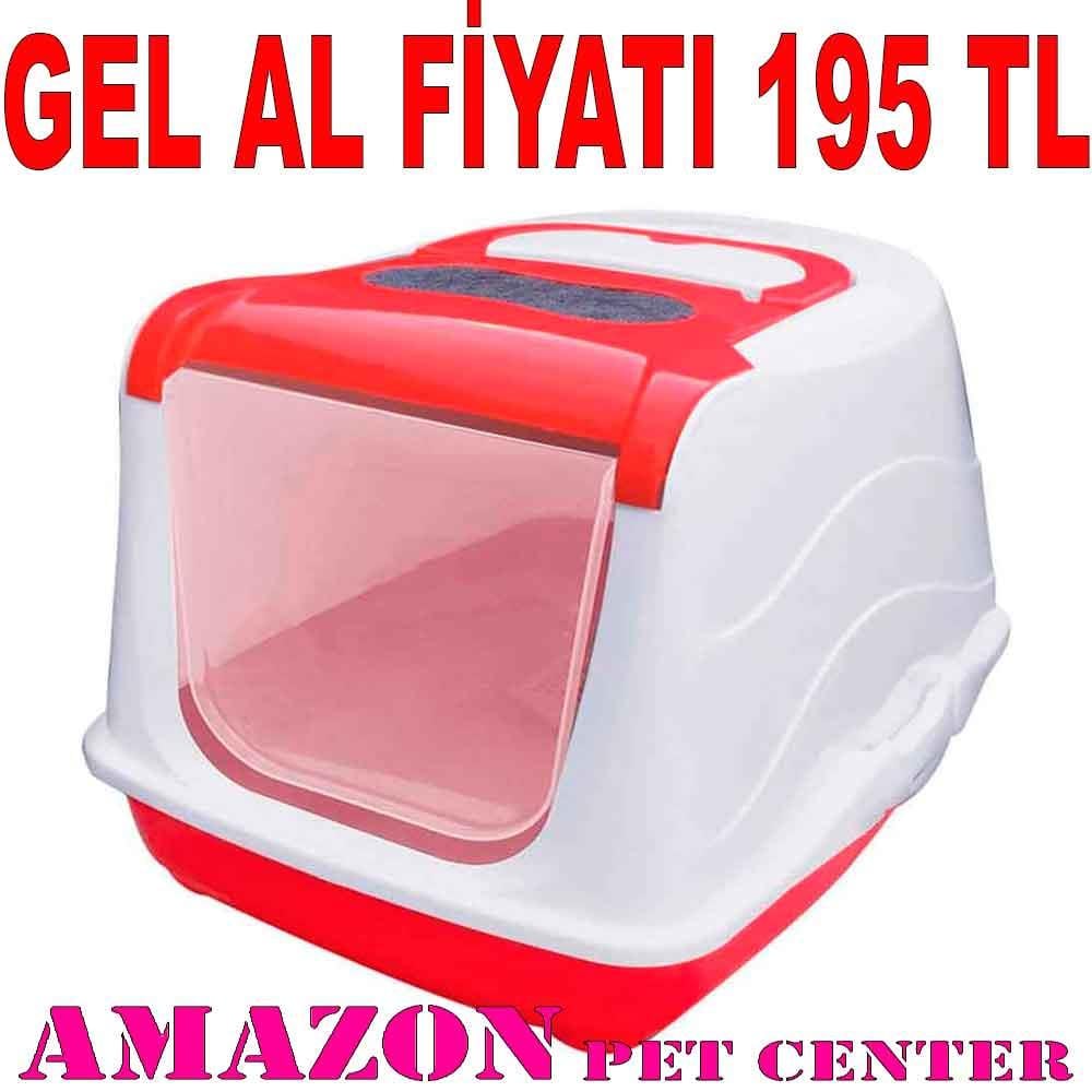 Mio Kapalı Kedi Tuvaleti Kırmızı 18425000 Amazon Pet Center