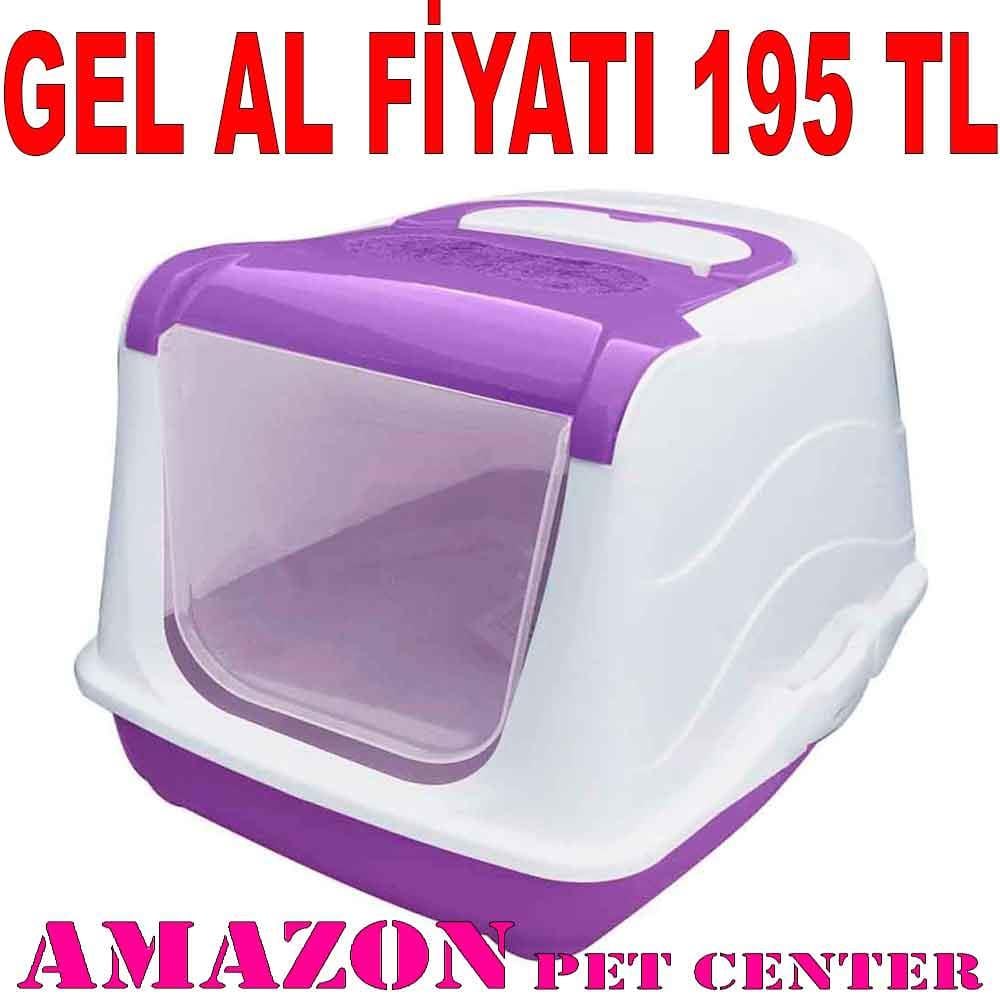 Mio Kapalı Kedi Tuvaleti Mor 18426007 Amazon Pet Center