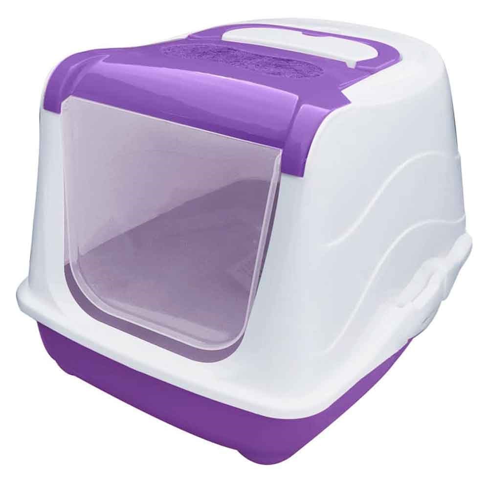 Mio Kapalı Kedi Tuvaleti Mor 32134353 Amazon Pet Center