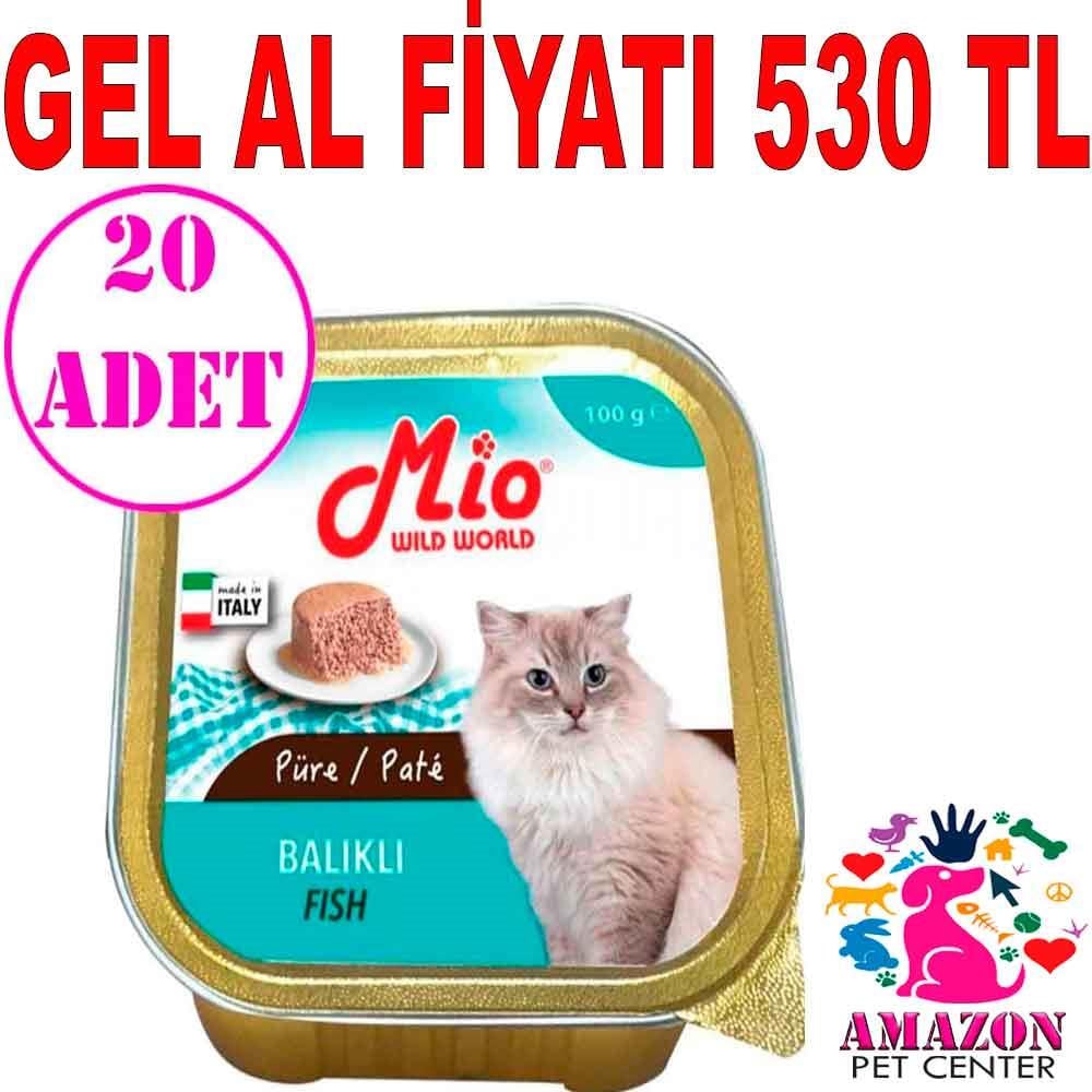 Mio Kedi Konservesi Balık Etli Püre 100 Gr 20 AD 18011005 Amazon Pet Center